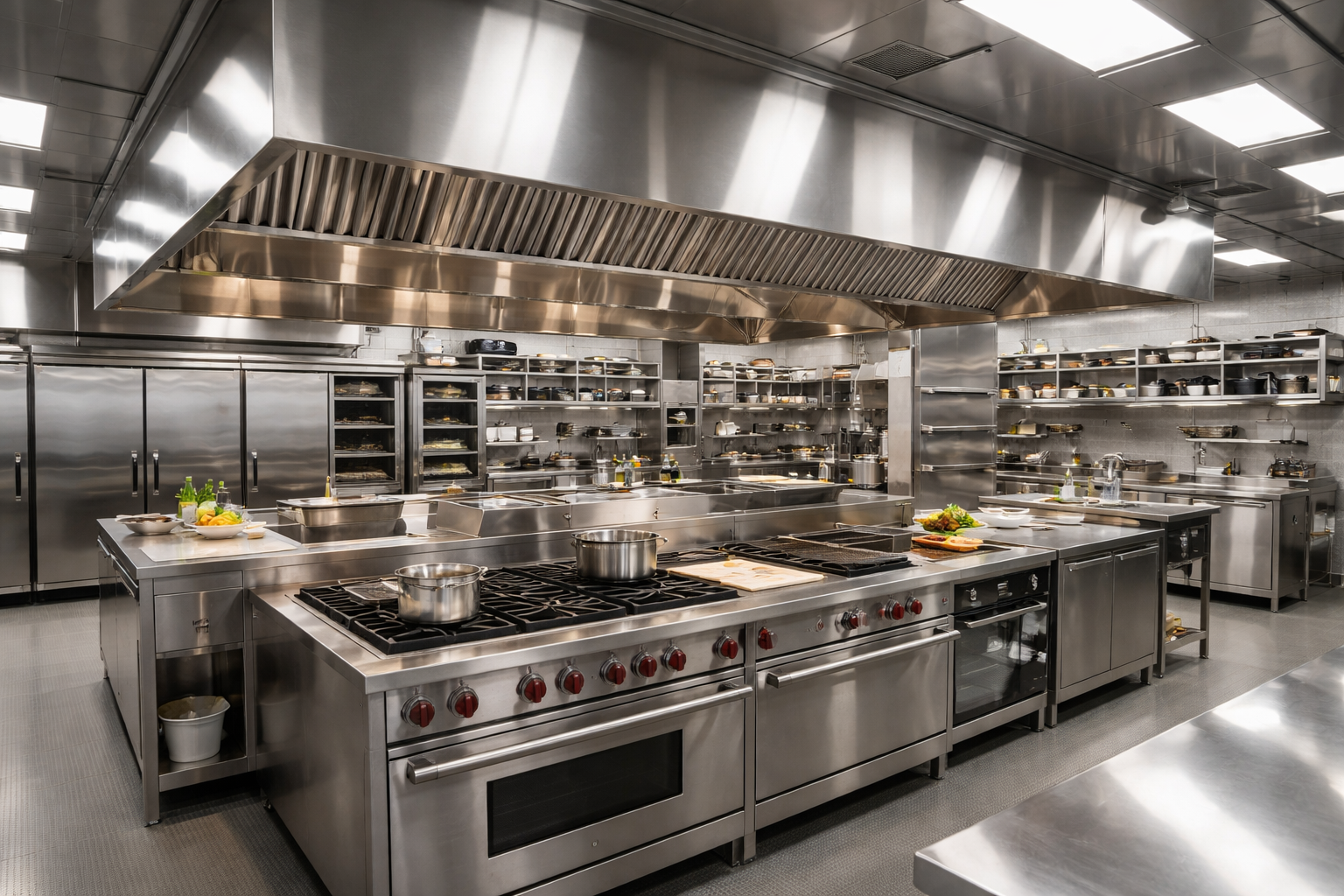 Sanitation of stainless steel industrial kitchens