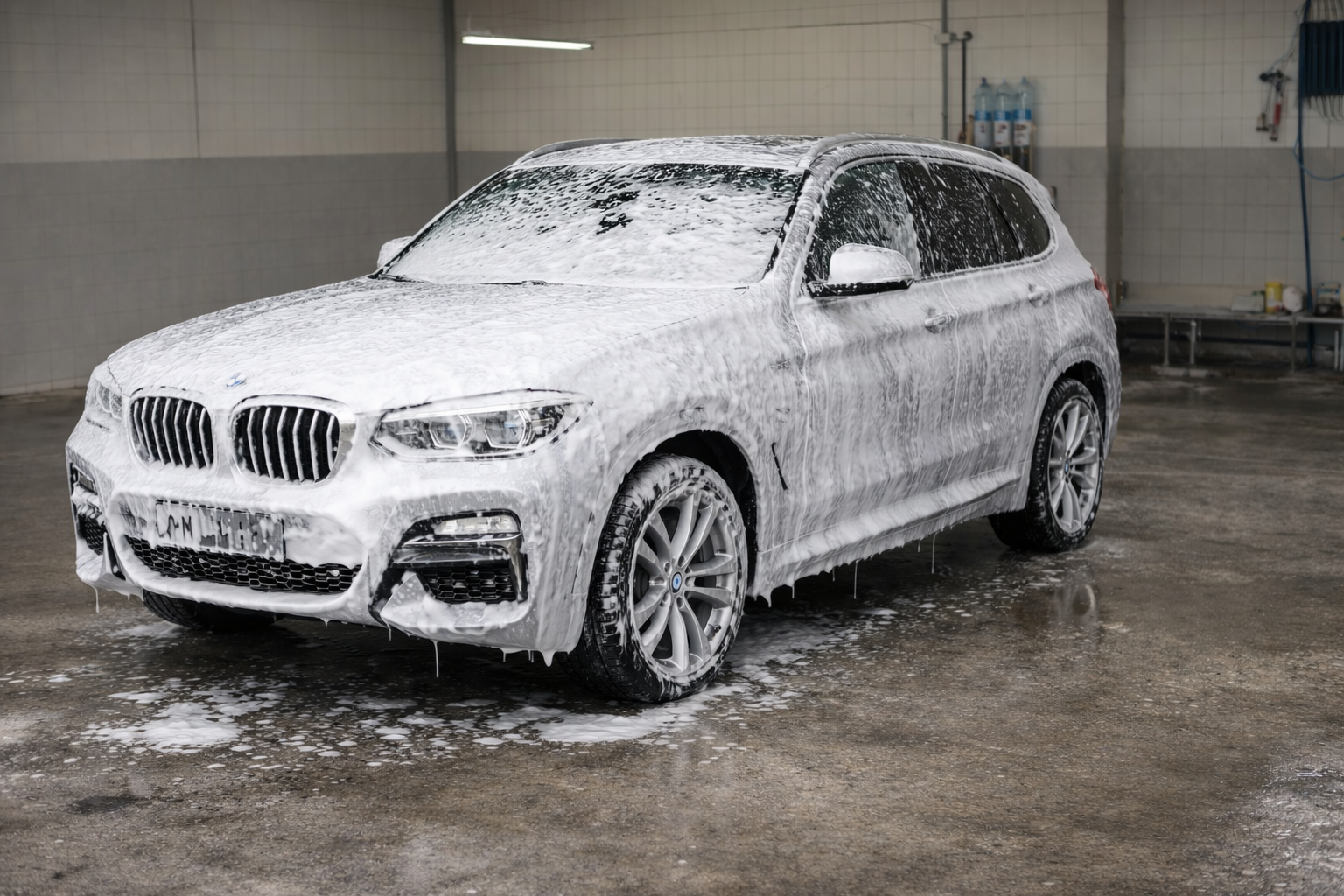 Professional cleaning of vehicles and truck curtains