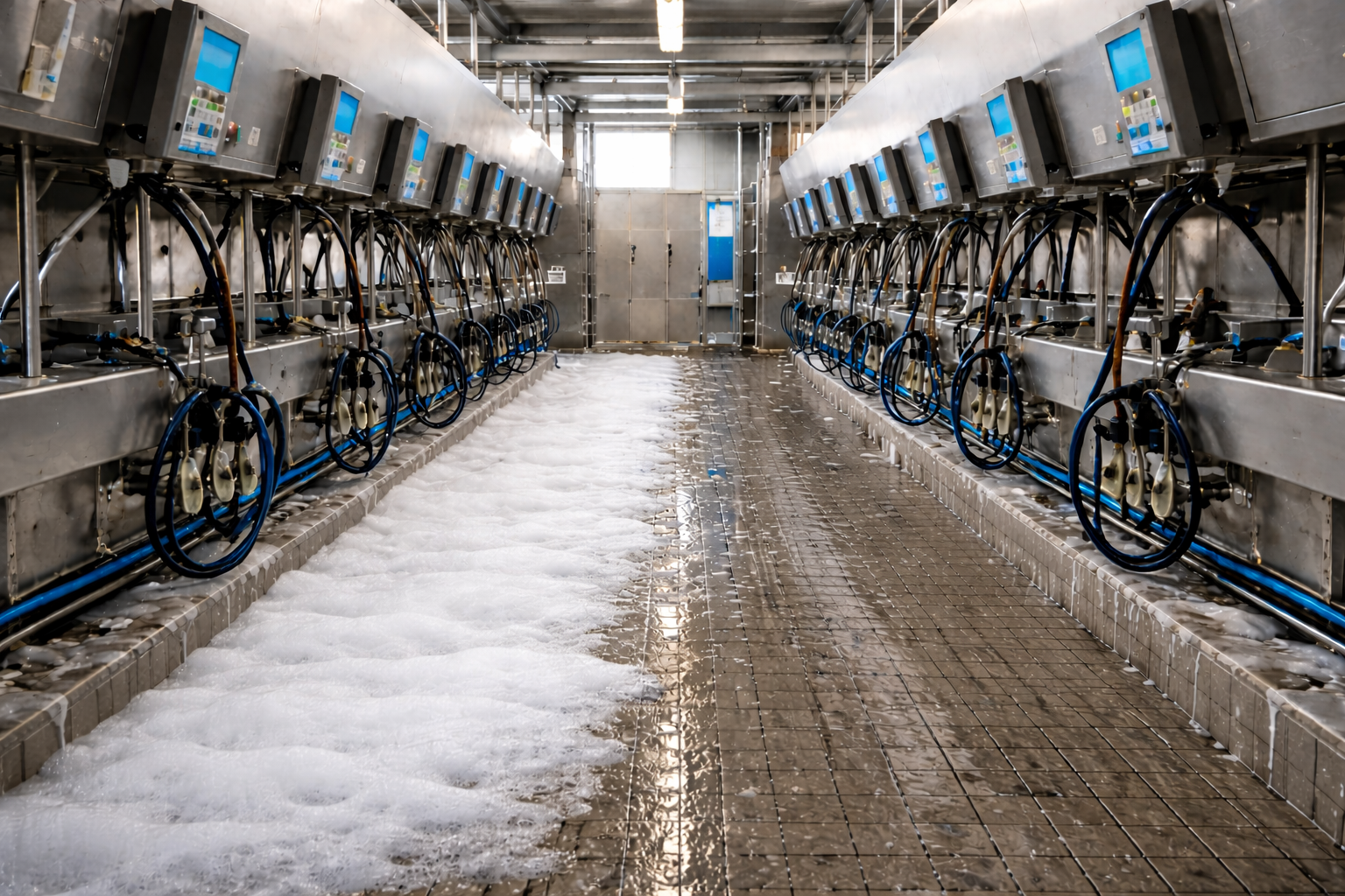 Disinfection of livestock facilities and milking parlours