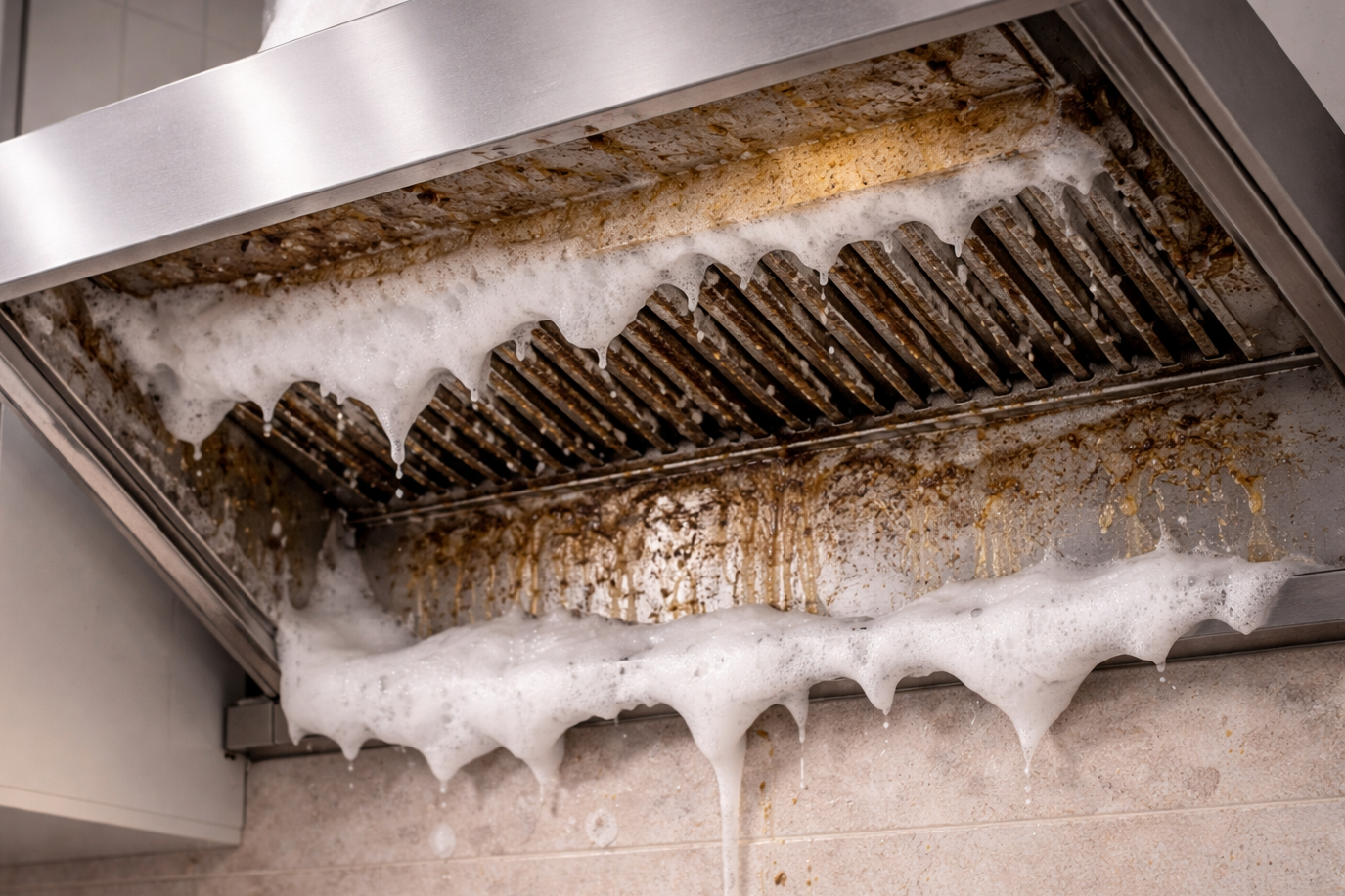 Detergent foam application